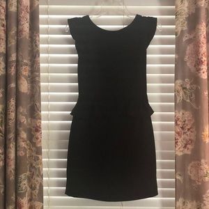Sandro Peplum Dress, Black, Sz 1